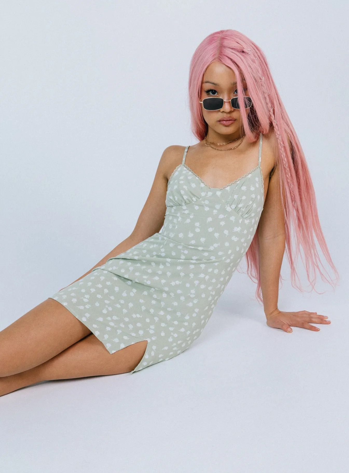 Princess Polly Remia Mini Dress Green Best Sale