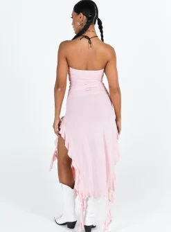 Princess Polly Rendezvous Strapless Midi Dress Blush Outlet