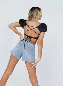 Princess Polly Renley Crop Top Black Cheap