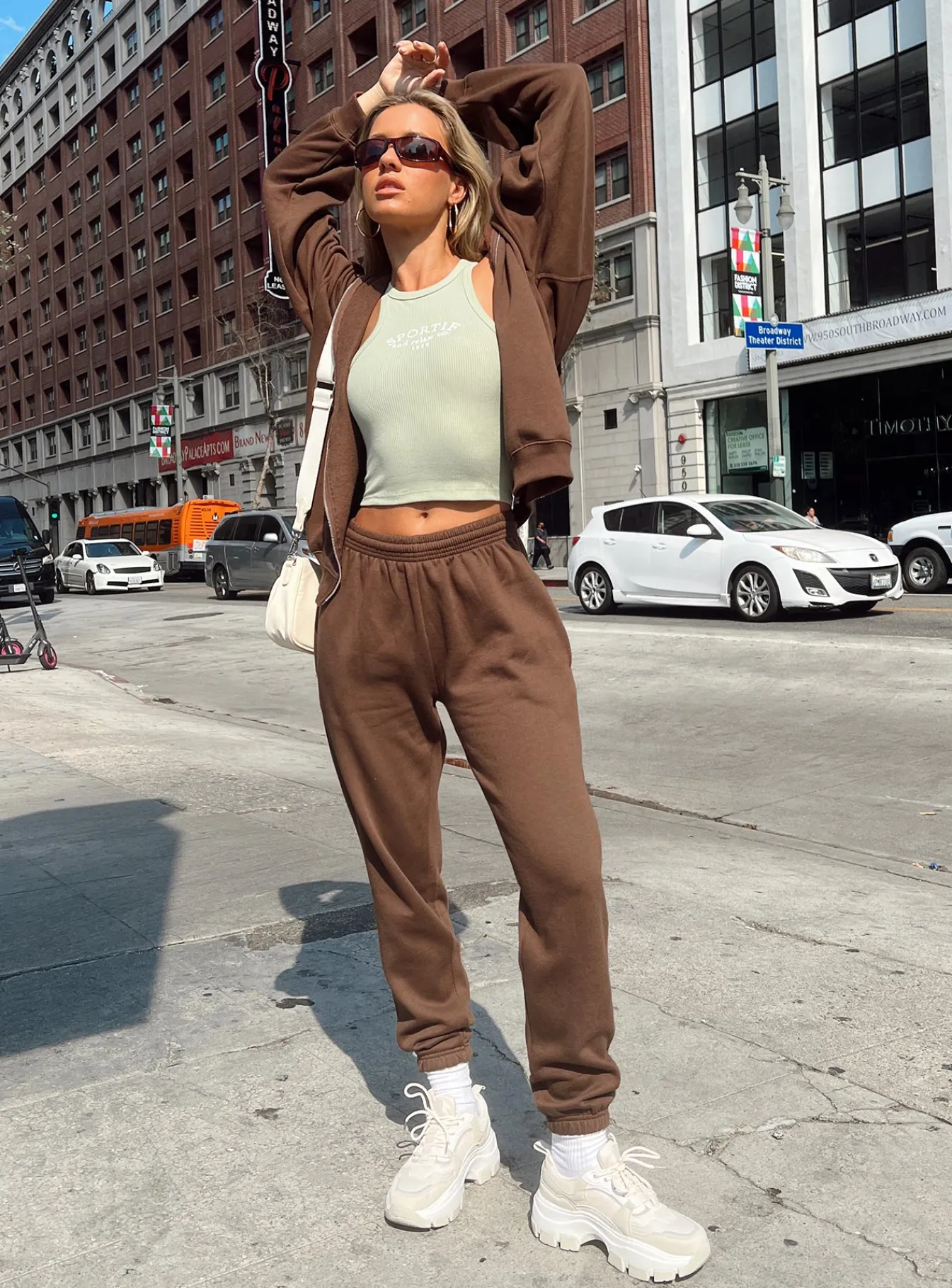 Princess Polly Renna Track Pants Brown Outlet