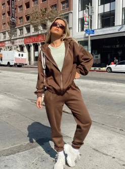 Princess Polly Renna Track Pants Brown Outlet