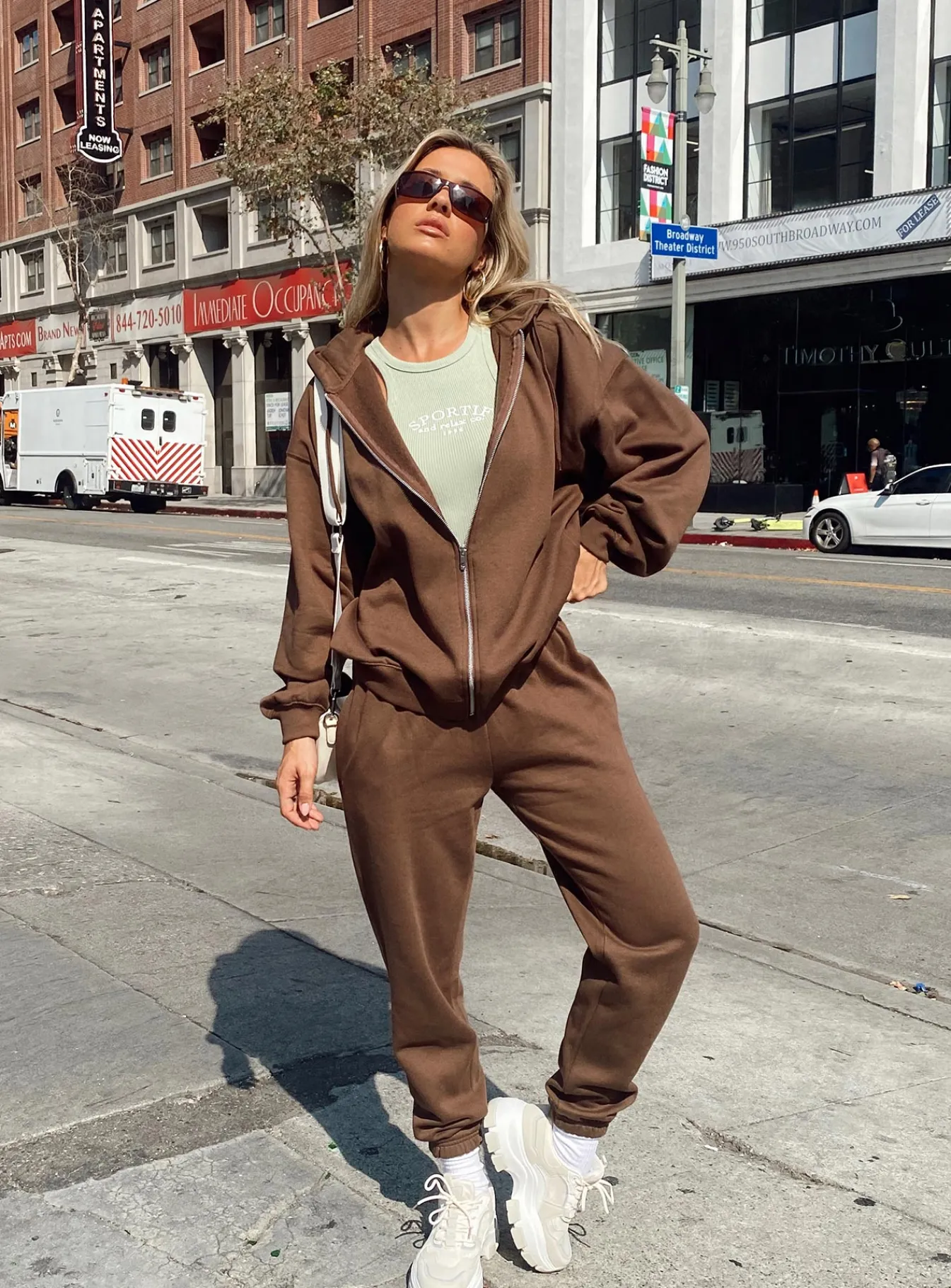 Princess Polly Renna Track Pants Brown Outlet