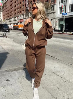 Princess Polly Renna Track Pants Brown Outlet