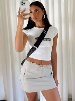 Princess Polly Renwick Chute Mini Skirt  Grey Sale
