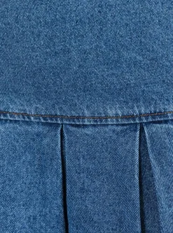 Princess Polly Rescue Me Pleat Mini Skirt Denim Best