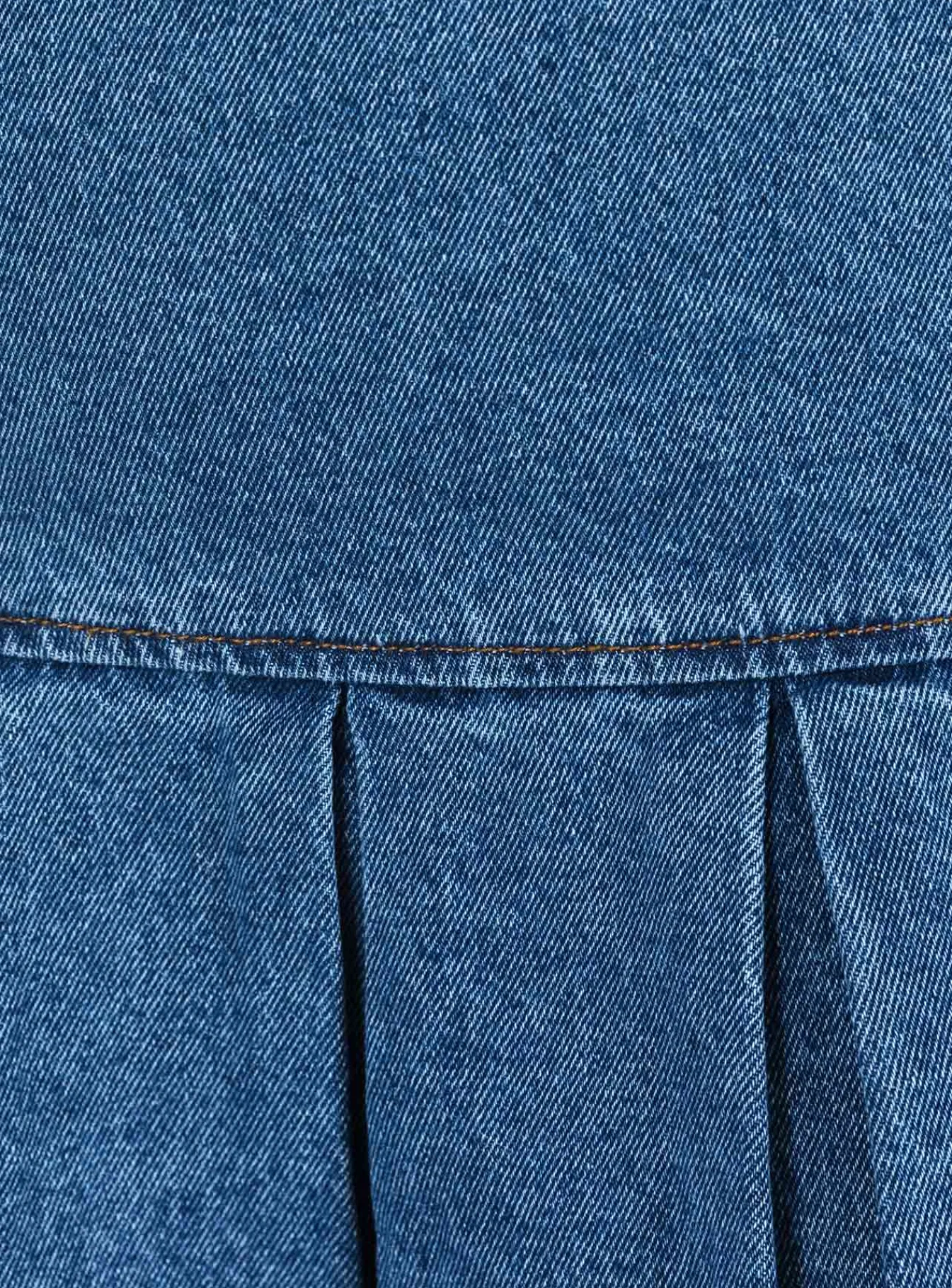 Princess Polly Rescue Me Pleat Mini Skirt Denim Best