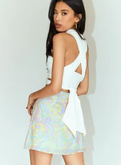 Princess Polly Retro Swirl Wrap Mini Skirt Multi Best