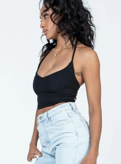 Princess Polly Revesby Top  Black Hot