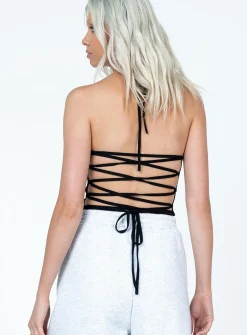 Princess Polly Revesby Top  Black Hot
