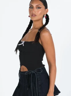 Princess Polly Revonda Corset Top  Black Flash Sale