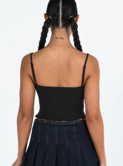 Princess Polly Revonda Corset Top  Black Flash Sale