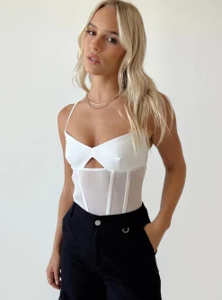 Princess Polly Reynton Bodysuit  White Fashion