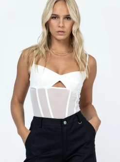 Princess Polly Reynton Bodysuit  White Fashion