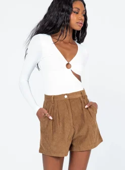 Princess Polly Rhanni Shorts  Brown Fashion