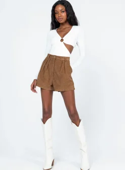 Princess Polly Rhanni Shorts Brown Fashion