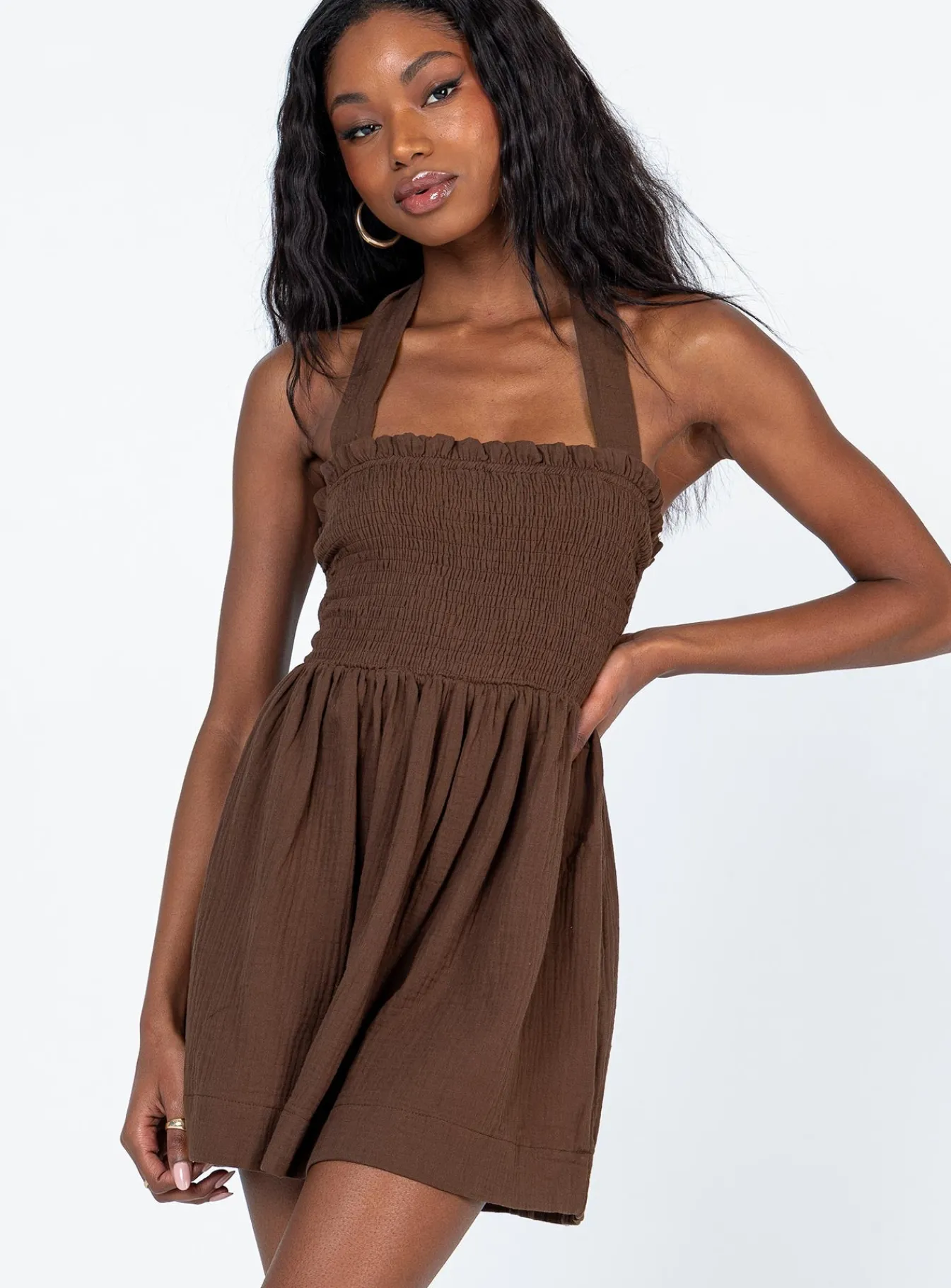 Princess Polly Rhea Mini Dress Brown Store