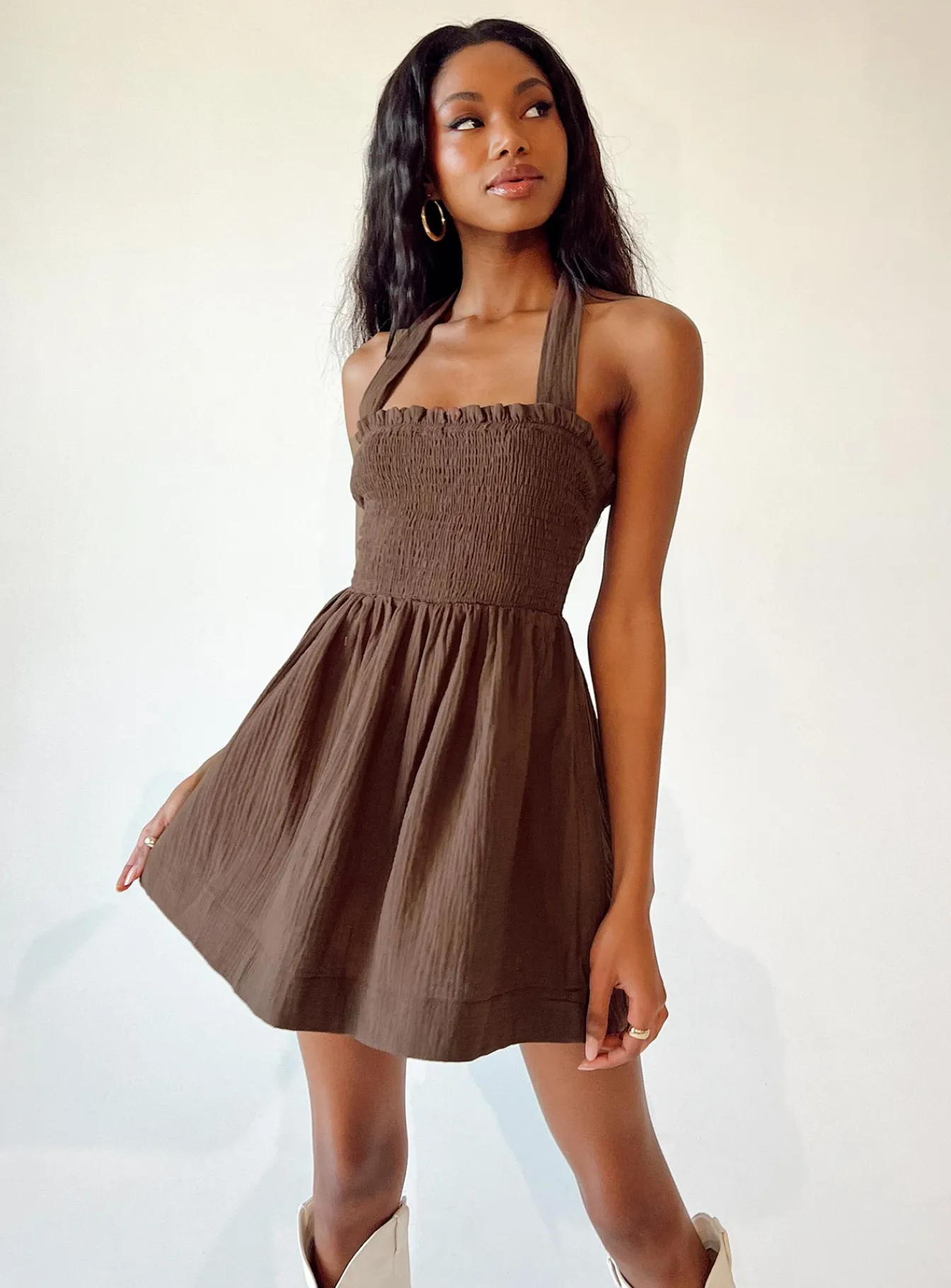 Princess Polly Rhea Mini Dress Brown Store