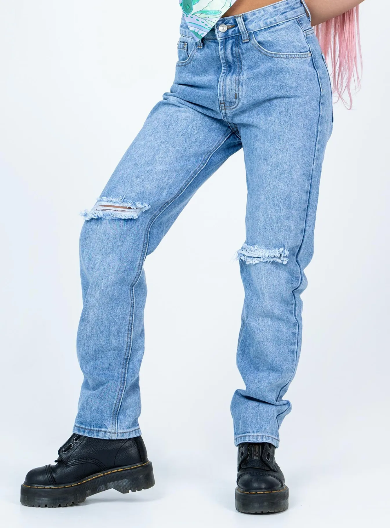 Princess Polly Rheannon Straight Legjeans Denim Clearance