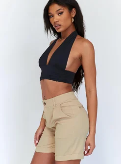 Princess Polly Rhys Shorts Cream Hot