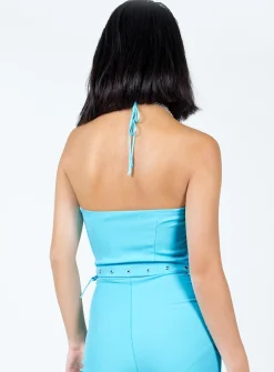Princess Polly Rhythm Stud Top Blue Store