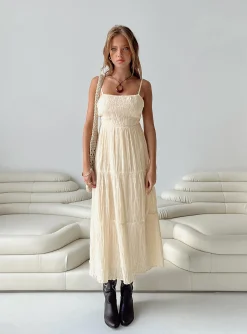 Princess Polly Ricci Maxi Dress  Ivory Best Sale