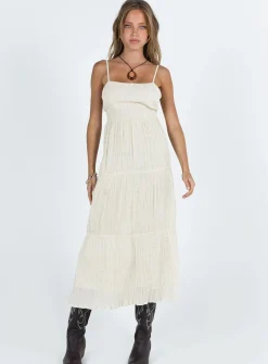Princess Polly Ricci Maxi Dress  Ivory Best Sale