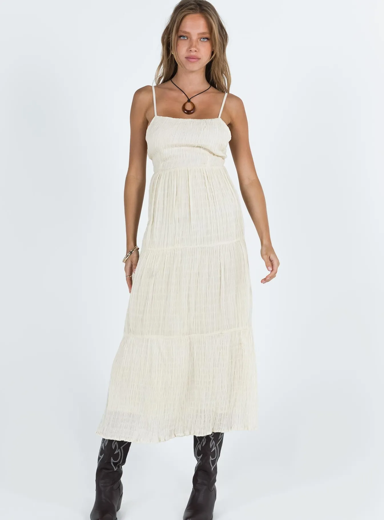 Princess Polly Ricci Maxi Dress Ivory Best Sale