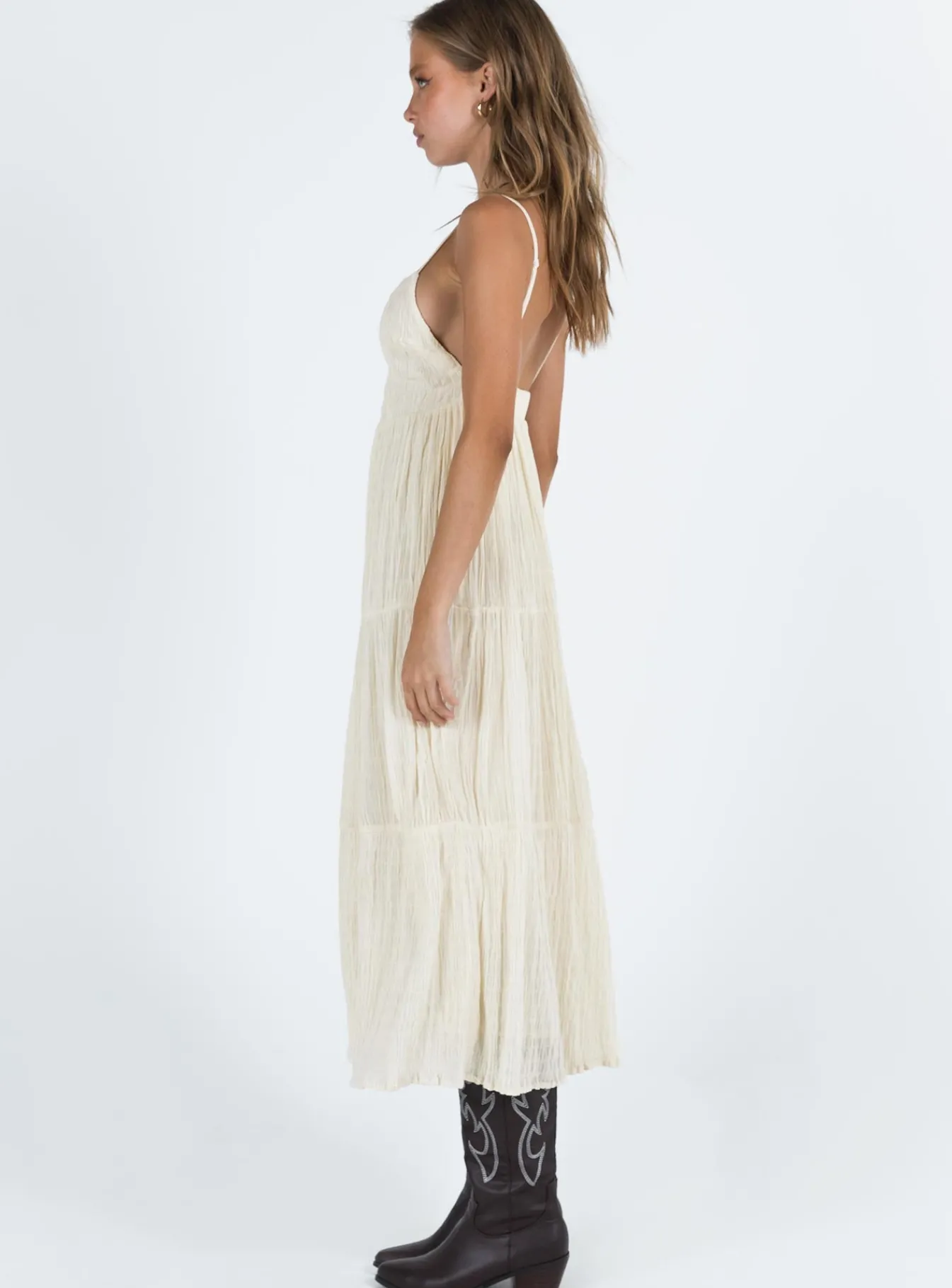 Princess Polly Ricci Maxi Dress Ivory Best Sale