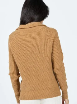 Princess Polly Richards Sweater Camel Cheap