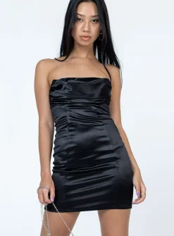 Princess Polly Rina Strapless Mini Dress  Black Discount