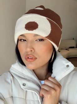 Princess Polly Rise Up Beanie  Brown Best