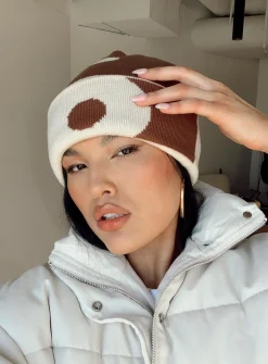 Princess Polly Rise Up Beanie  Brown Best