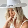 Princess Polly Rissell Rhinestone Cowboy Hat  White Hot