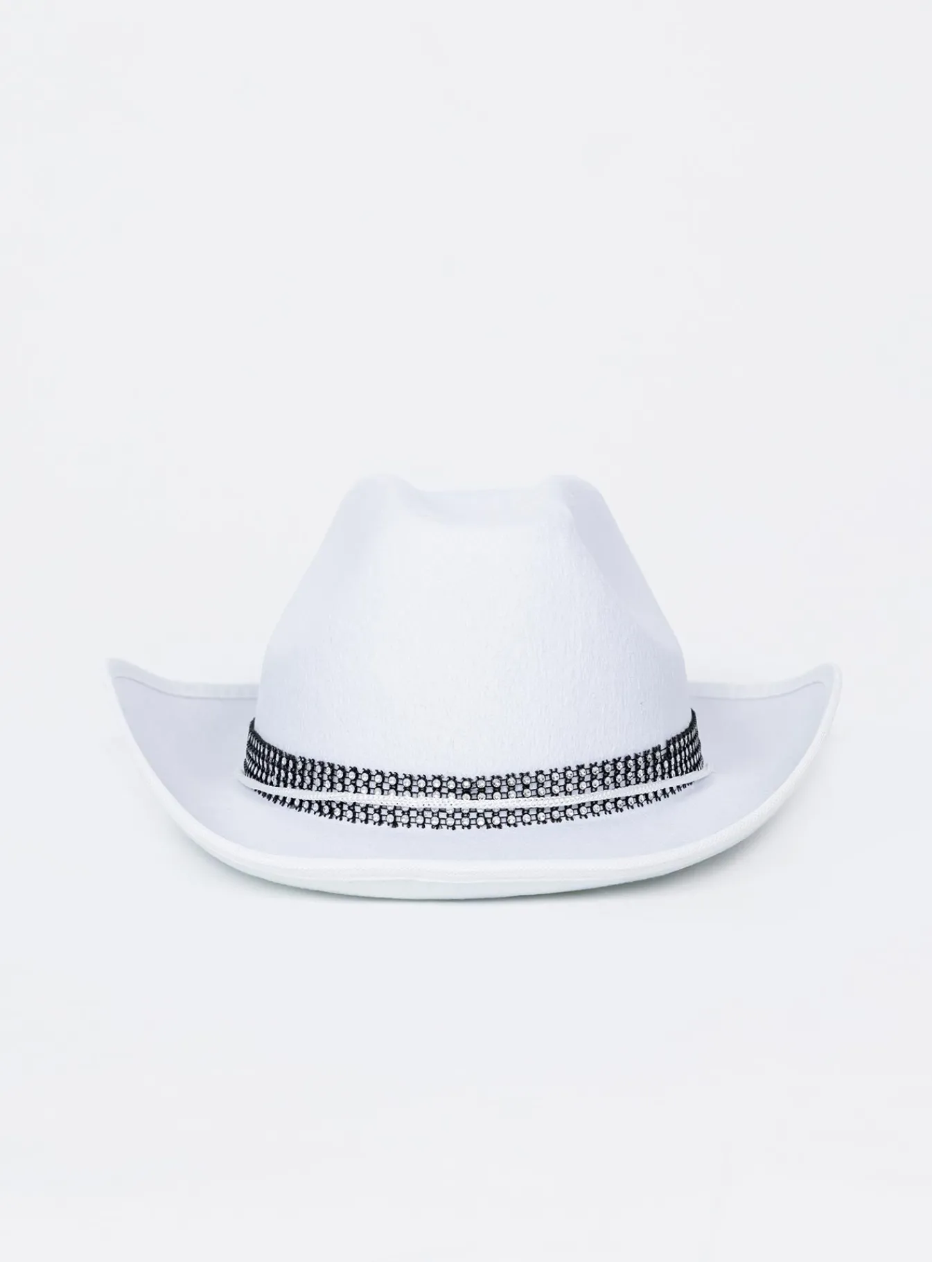 Princess Polly Rissell Rhinestone Cowboy Hat White Hot