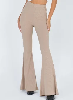 Princess Polly Rita Roberts Flares   Beige Store