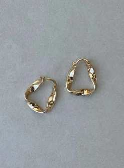 Princess Polly Ritchieplated Hoop Earrings Gold Shop