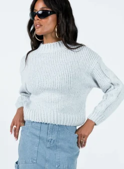 Princess Polly Ritson Sweater  Grey Flash Sale