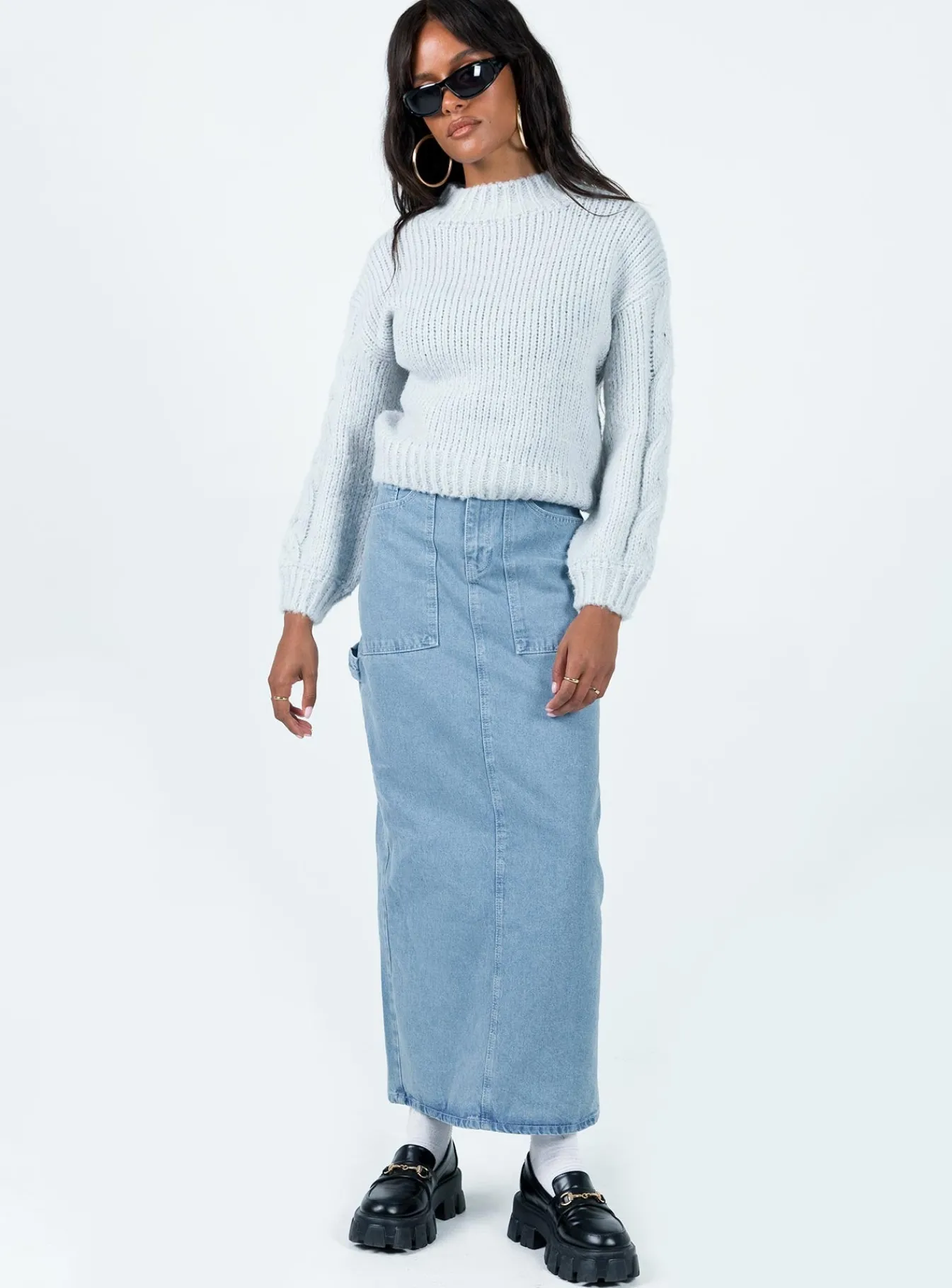 Princess Polly Ritson Sweater Grey Flash Sale