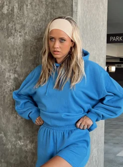 Princess Polly Ritu Oversized Hoodie  Blue Outlet