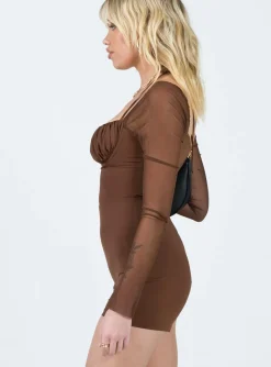 Princess Polly Robyn Romper  Brown Best Sale