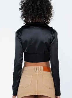 Princess Polly Rochelle Long Sleeve Top Black Fashion