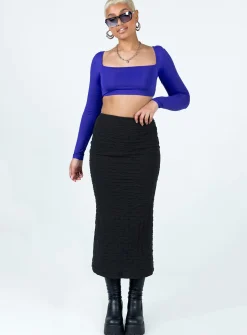 Princess Polly Rogers Long Sleeve Top Blue Flash Sale
