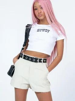 Princess Polly Rogers Shorts  Beige Sale