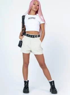Princess Polly Rogers Shorts  Beige Sale