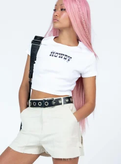 Princess Polly Rogers Shorts  Beige Sale
