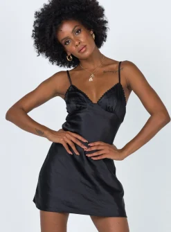 Princess Polly Roman Mini Dress Black Clearance