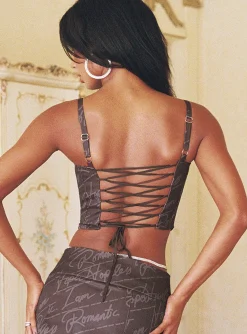 Princess Polly Romantic Corset Top  Multi Outlet