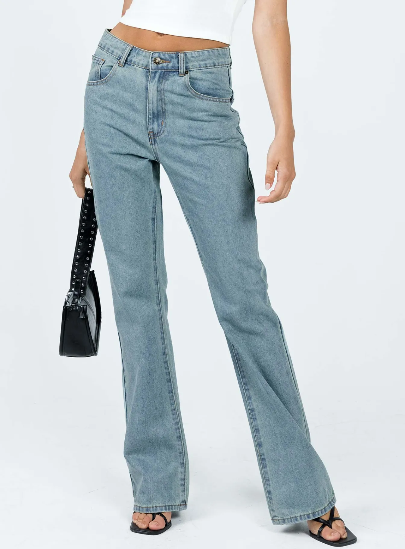Princess Polly Rome Pants Light Denim Clearance