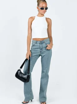 Princess Polly Rome Pants Light Denim Clearance