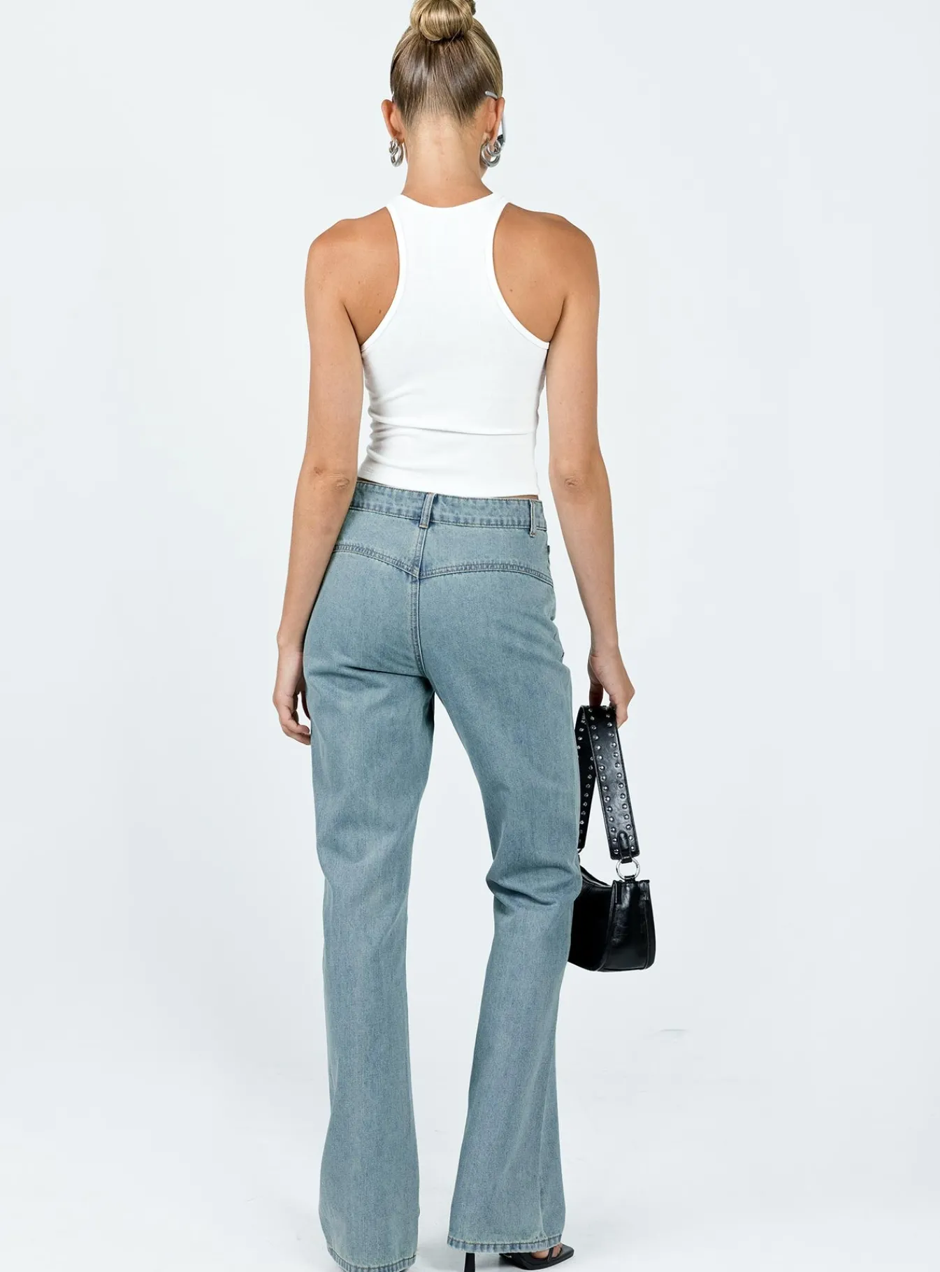 Princess Polly Rome Pants Light Denim Clearance
